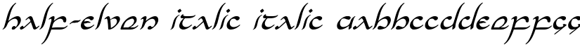 Half-Elven Italic Italic font