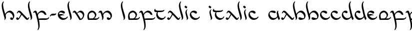 Half-Elven Leftalic Italic font