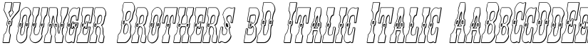 Younger Brothers 3D Italic Italic font