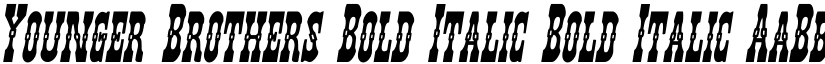 Younger Brothers Bold Italic Bold Italic font