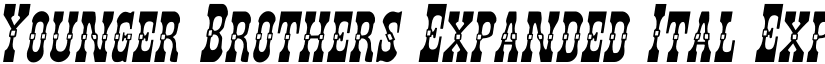 Younger Brothers Expanded Ital Expanded Italic font