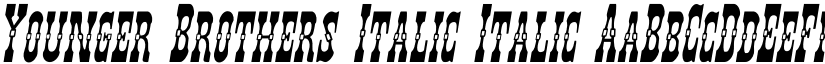 Younger Brothers Italic Italic font