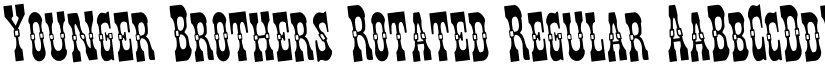Younger Brothers Rotated Regular font