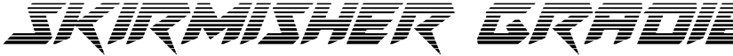 Skirmisher Gradient Italic Italic font