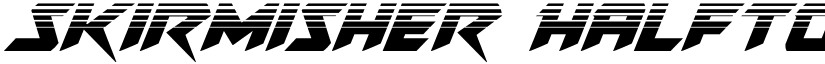 Skirmisher Halftone Italic Italic font