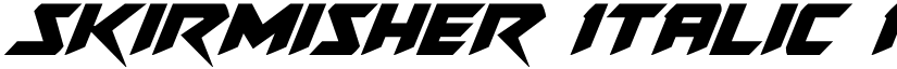 Skirmisher Italic Italic font