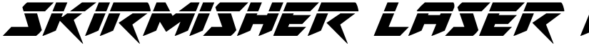 Skirmisher Laser Italic Italic font