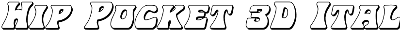 Hip Pocket 3D Italic Italic font