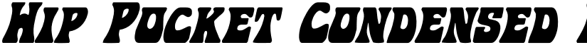 Hip Pocket Condensed Italic Condensed Italic font