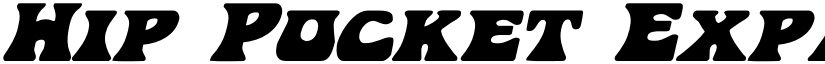 Hip Pocket Expanded Italic Expanded Italic font