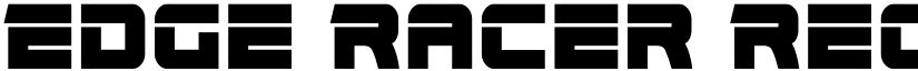 Edge Racer Regular font
