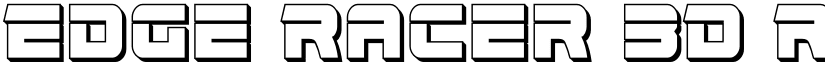 Edge Racer 3D Regular font