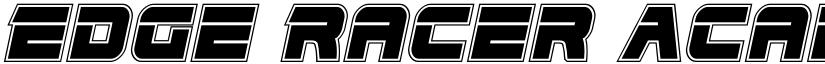 Edge Racer Academy Italic Italic font