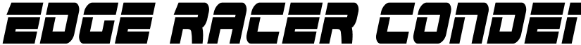 Edge Racer Condensed Italic Condensed Italic font
