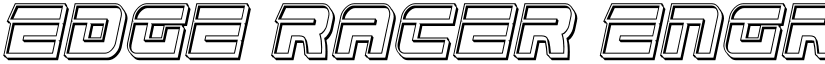 Edge Racer Engraved Italic Italic font