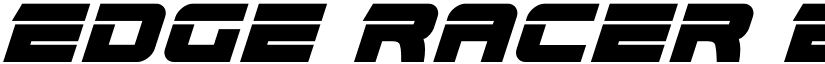 Edge Racer Expand Super-Ital Expanded Italic font