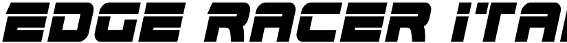 Edge Racer Italic Italic font