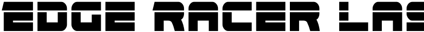 Edge Racer Laser Regular font