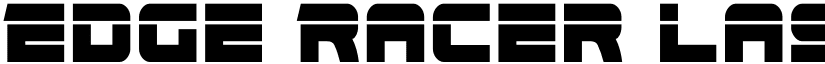 Edge Racer Laser 2 Regular font