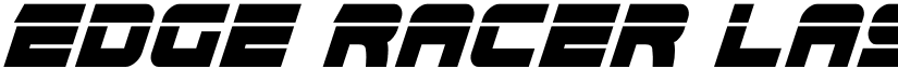 Edge Racer Laser 2 Super-Italic Italic font