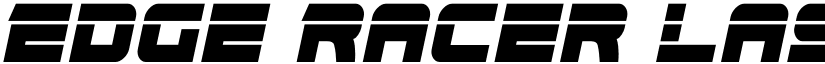 Edge Racer Laser Italic Italic font