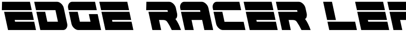 Edge Racer Leftalic Italic font