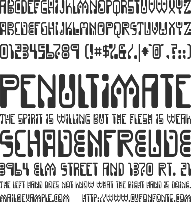 Dignity of Labour font preview