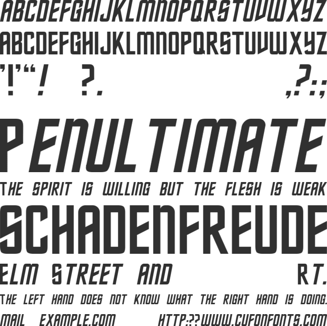 Federation Classic font preview