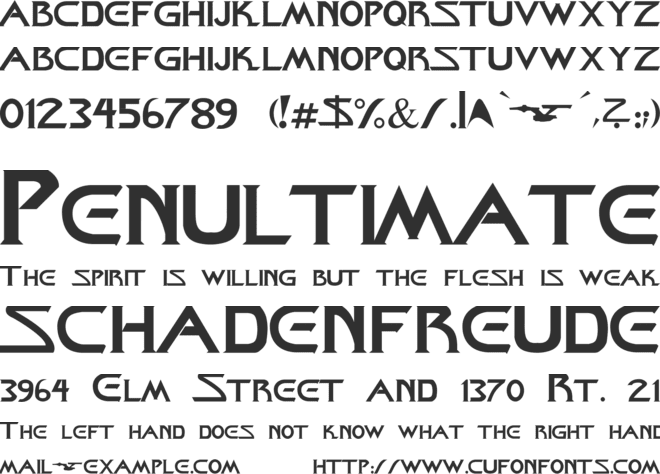 Starcine font preview