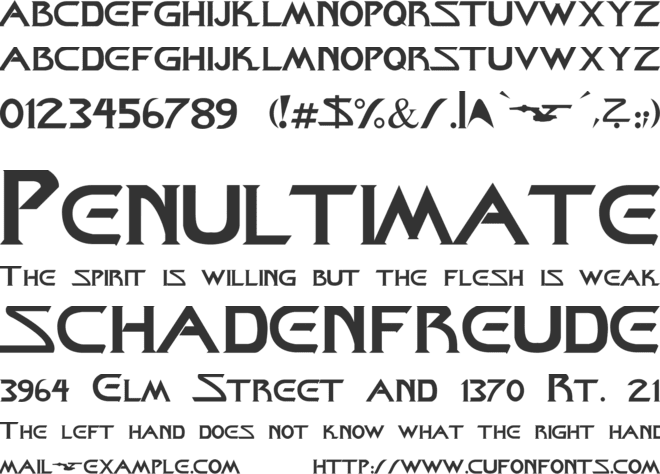 Starcine font preview
