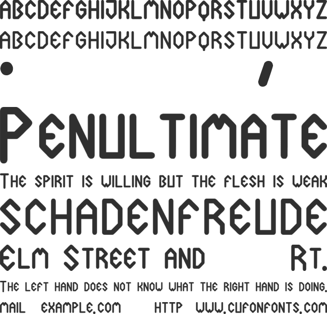 Cuadradex Simple St font preview