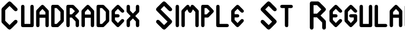 Cuadradex Simple St Regular font
