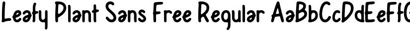 Leafy Plant Sans Free Regular font
