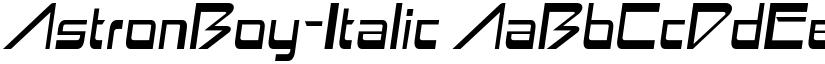 AstronBoy-Italic font