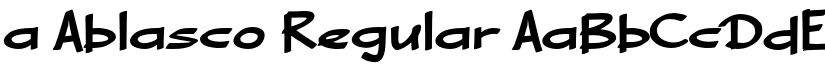 a Ablasco Regular font