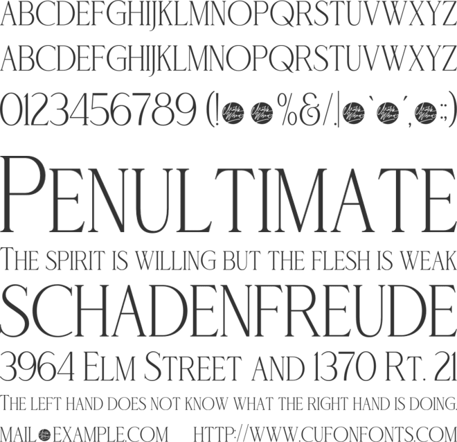 NEVOCLARA font preview