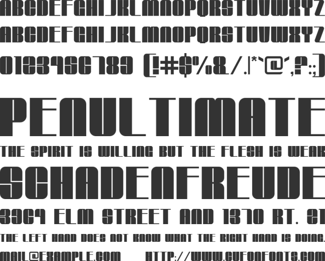 SPORTUNE font preview