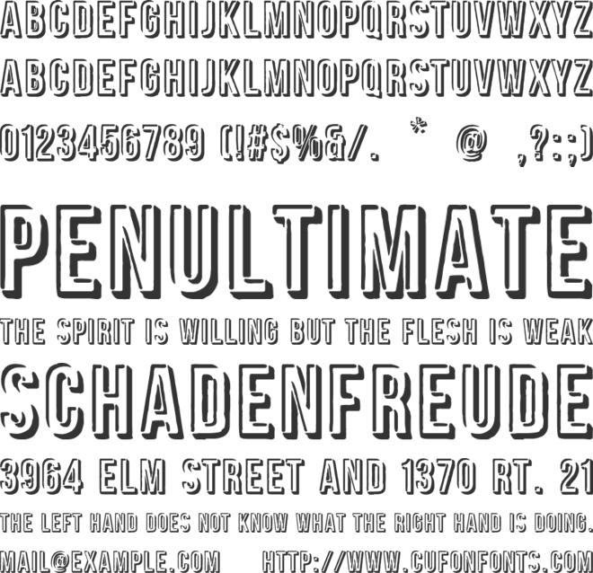 Crunch Motel font preview