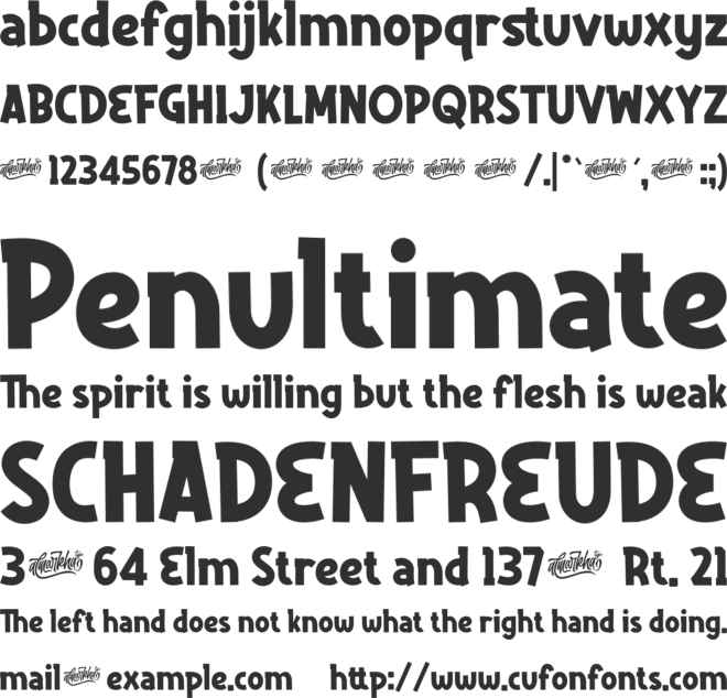 Delninoys font preview