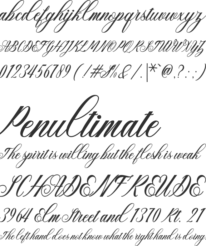 Sigarillos font preview