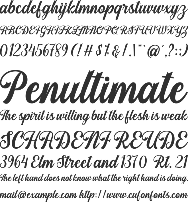 Stayhill font preview