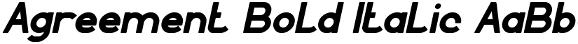 Agreement Bold Italic font
