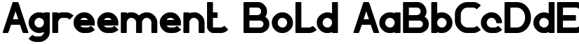 Agreement Bold font