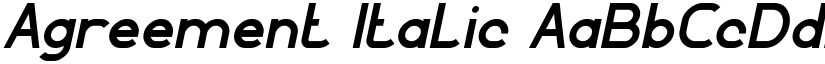 Agreement Italic font