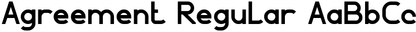 Agreement Regular font