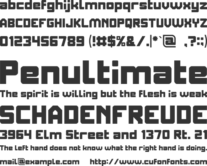 ELITE MIND font preview
