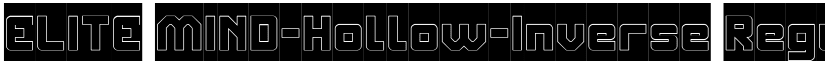 ELITE MIND-Hollow-Inverse Regular font