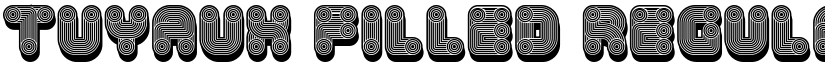 Tuyaux Filled Regular font