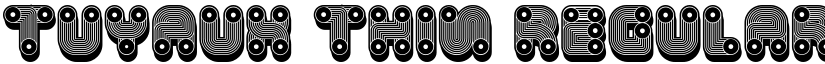 Tuyaux Thin Regular font