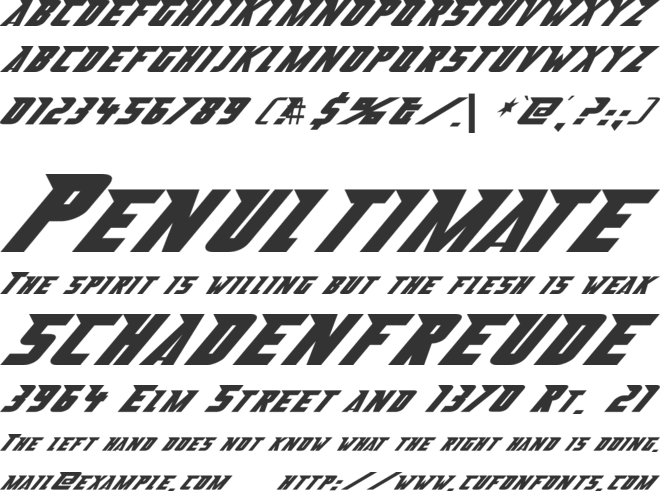 Abberancy font preview